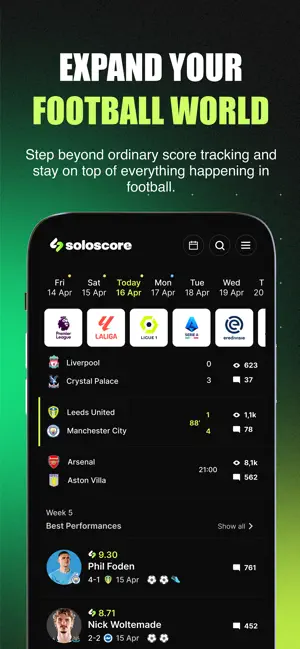 Soloscore: Social Live Scores screenshot 1