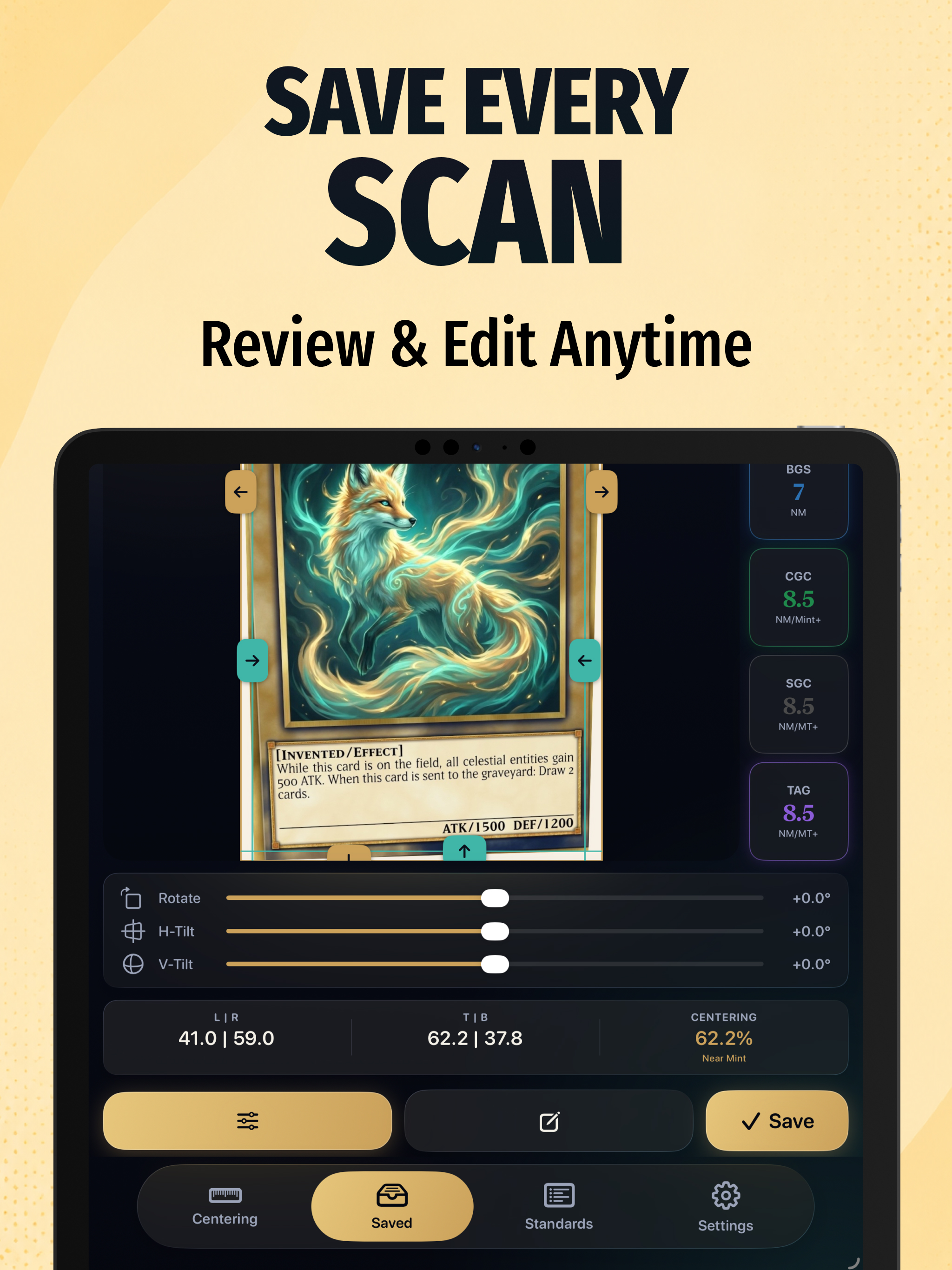 Card Centering Calculator: CCQ screenshot 12