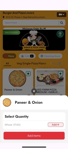 Burger Pizza screenshot
