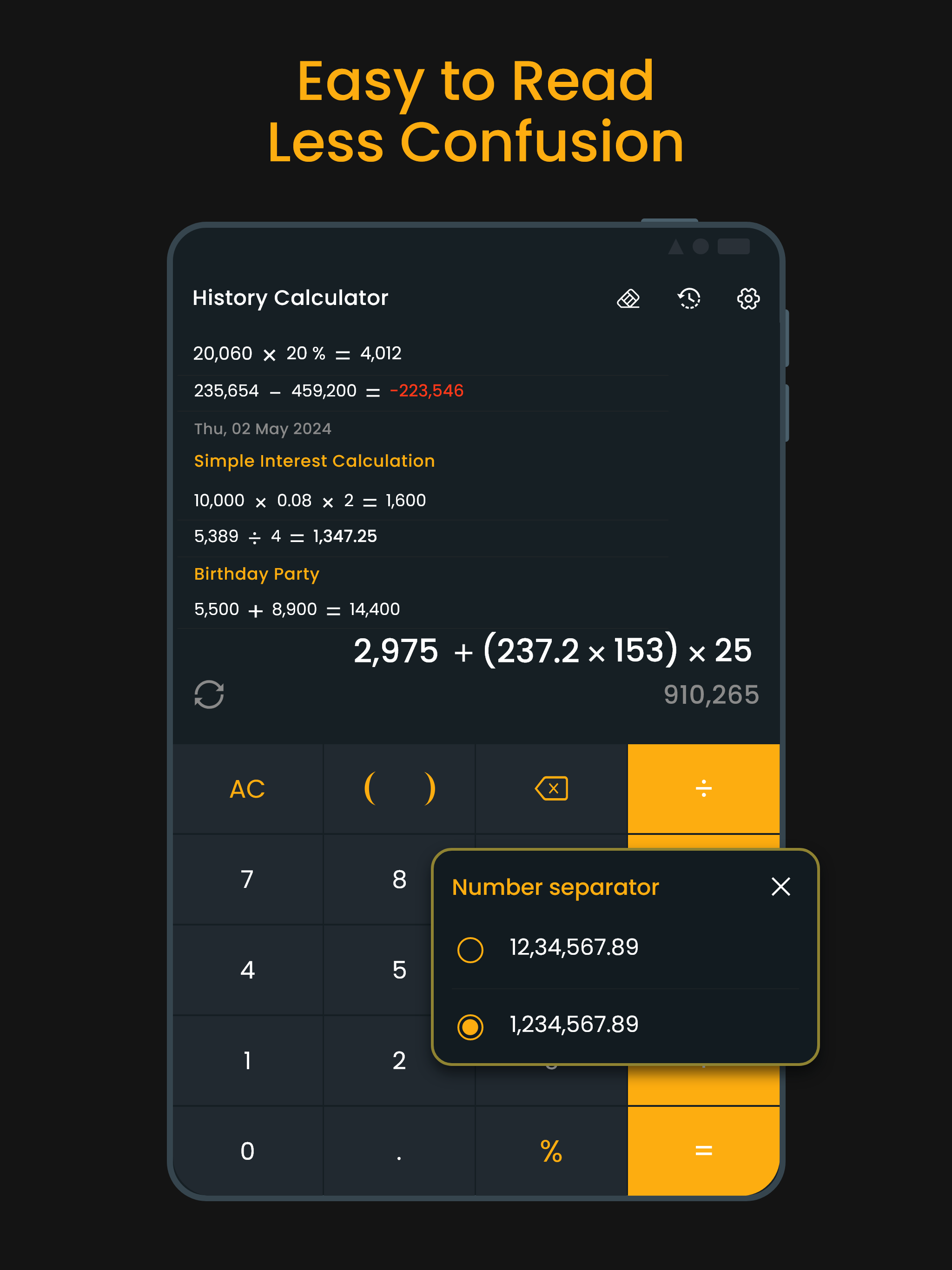 Calculator Plus History