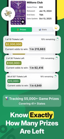 ScratchOdds: Lotto Tracker Screenshot 2 of 6