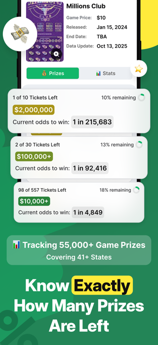 ScratchOdds: Lotto Tracker Screenshot 2 of 6