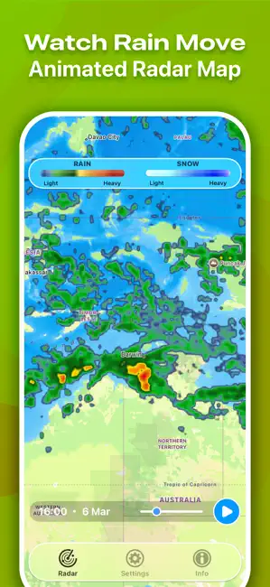 Rain Radar Pro - Live Forecast iPhone screenshot 2