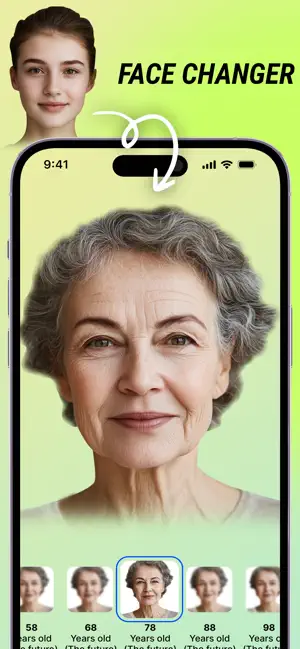 Future Self Face Aging Changer iPhone screenshot 1