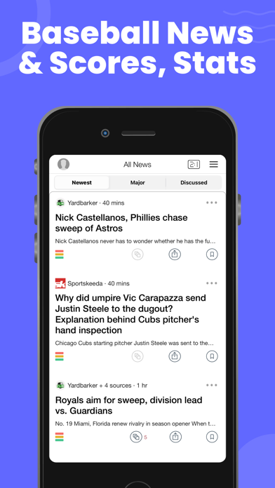 Screenshot #1 pour Baseball News & Scores, Stats