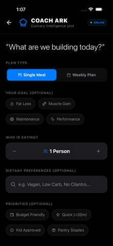 Ark Nutrition screenshot