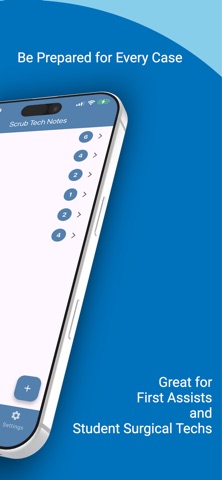 Scrub Tech Notes iPhone screenshot