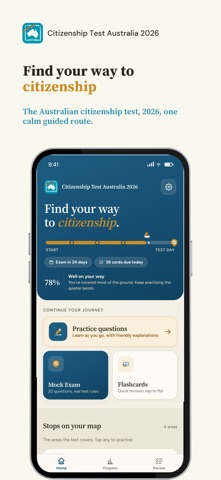 Citizenship Test Australia RML iPhone screenshot