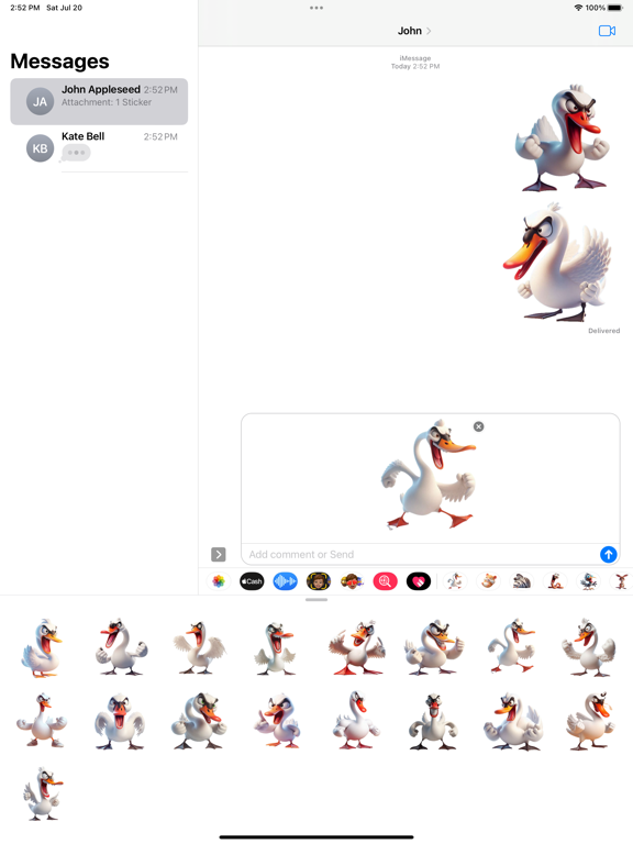 Screenshot #6 pour Angry Swan Stickers