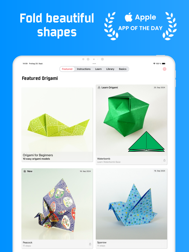 لقطة شاشة لفن طيّ الأوريجامي وتعلّمه
