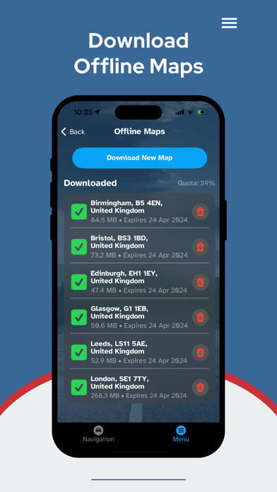 RouteLed Navigation Screenshot