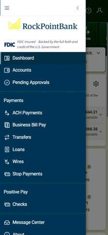 RockPointBank Treasury Mgmt screenshot