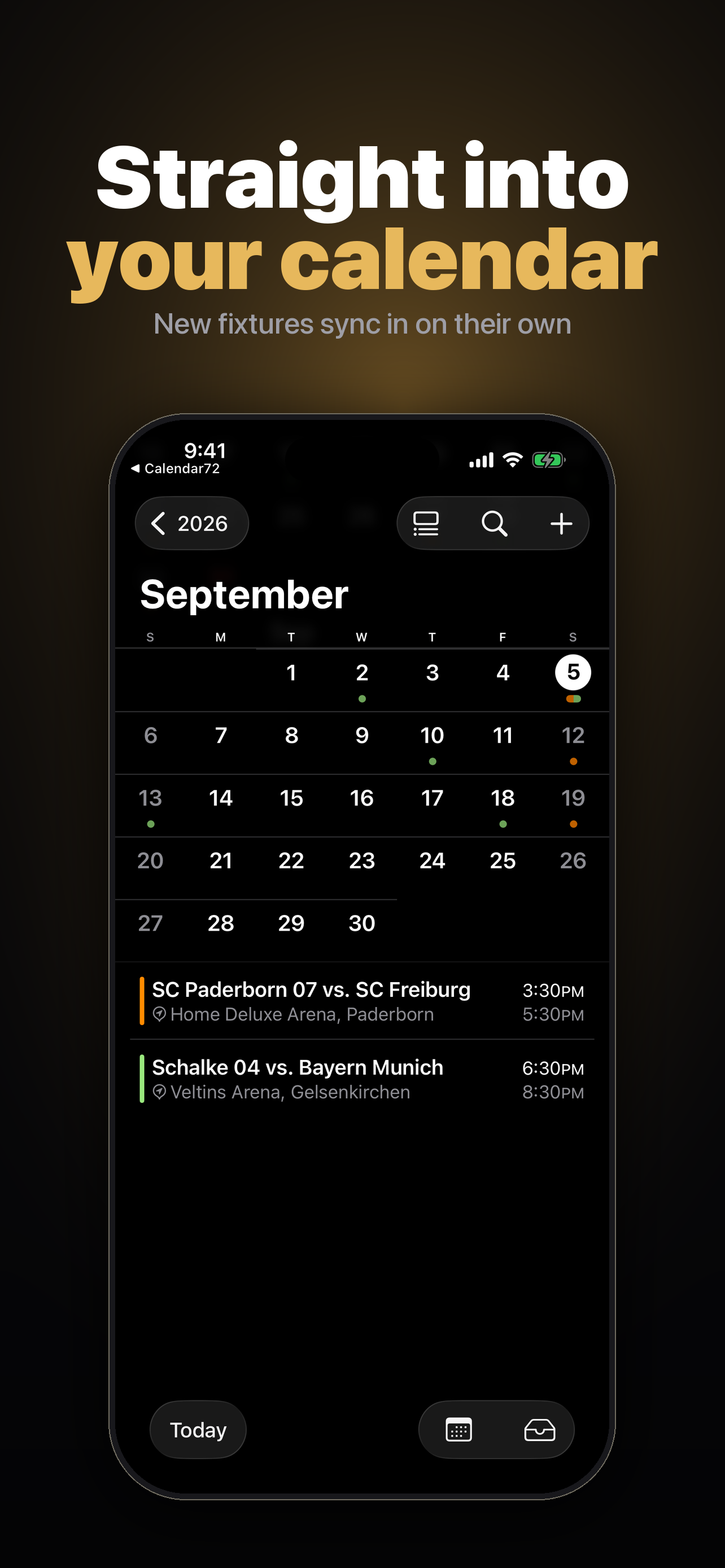 Calendar72: Sport & Event Sync screenshot 4