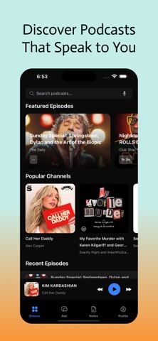 AskAlong: AI Podcast Player iPhone screenshot