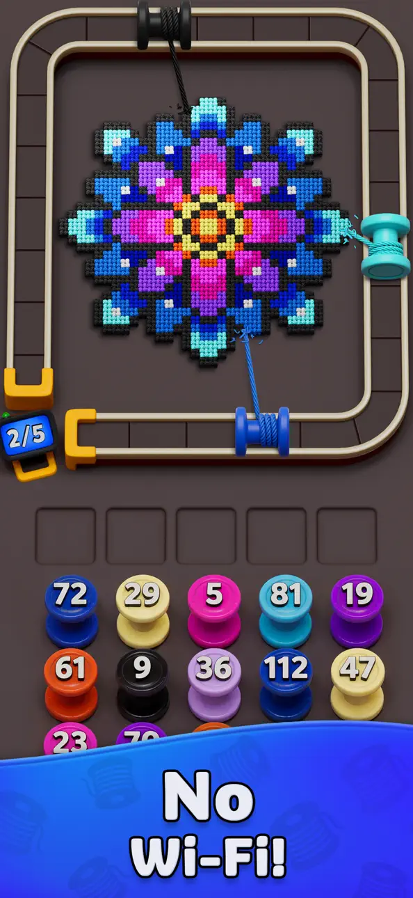 Yarn Loop: Knit Puzzle iOS Mod IPA screenshot 2 - iOS game interface