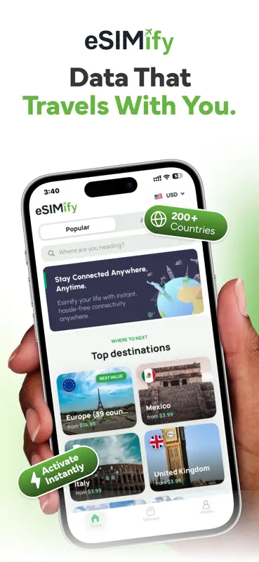 eSIMify: Global Internet Data screenshot 1 of 7