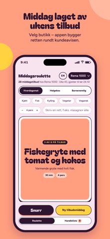 Middagsroulette screenshot 2