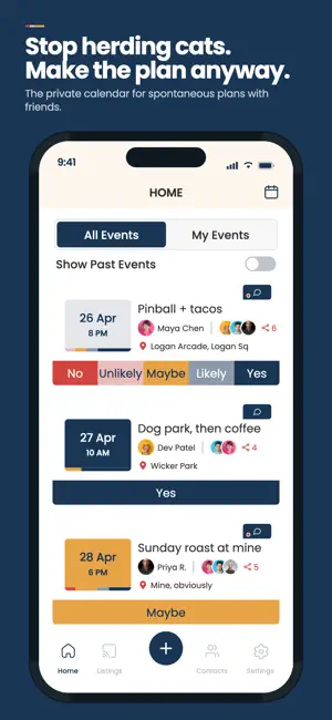 Flaky: Plans with friends screenshot 1