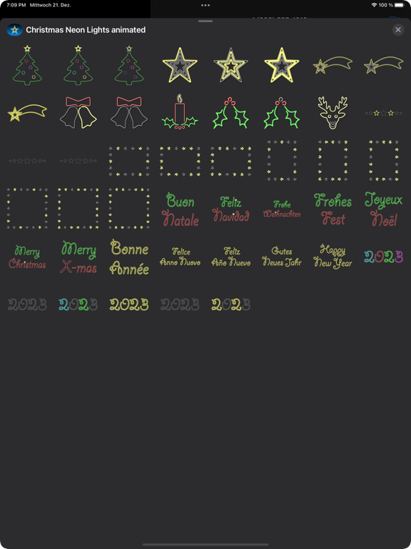 Screenshot #6 pour Christmas Neon Lights animated