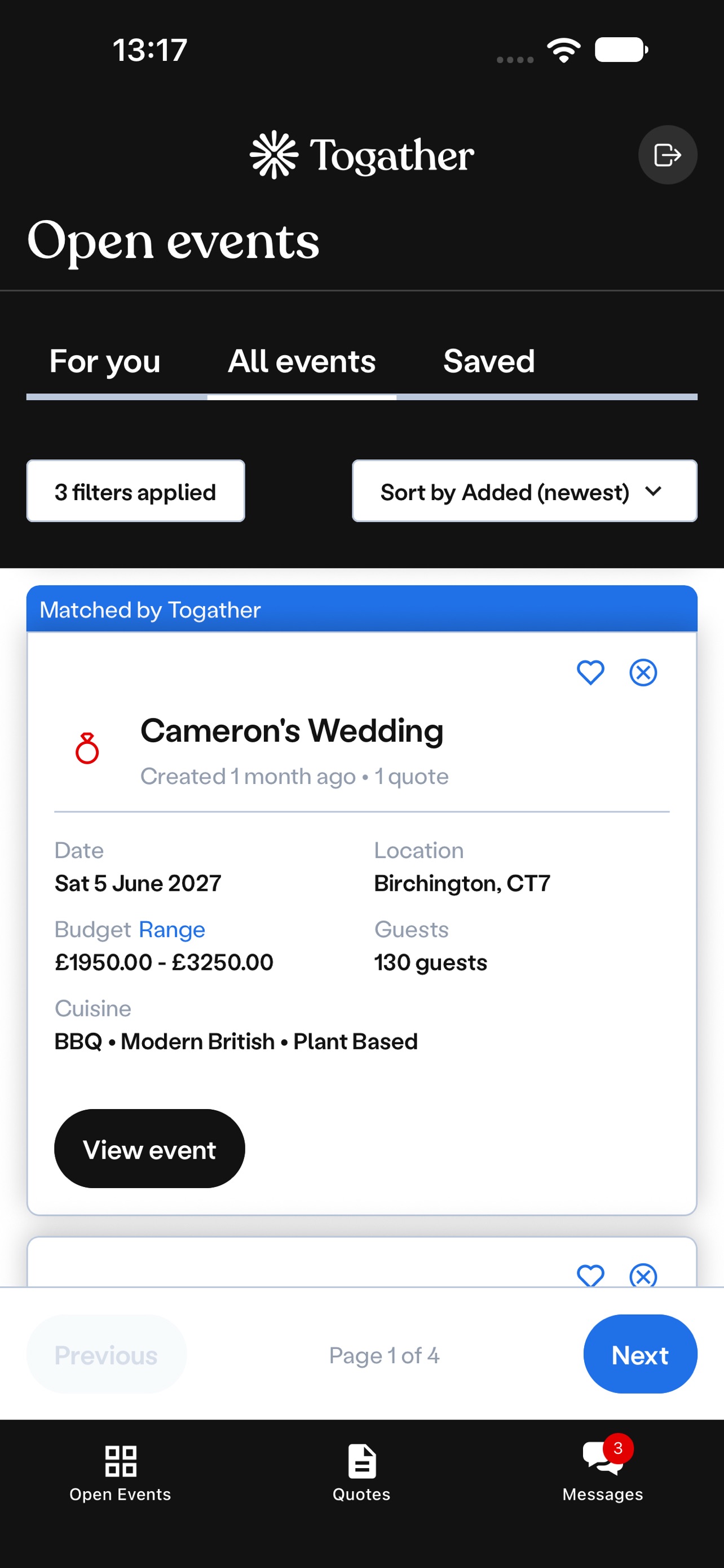 Screenshot 1 of Togather Event Finder