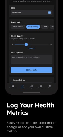 Biohacking Tracker: Biohackr Screenshot 4 of 6