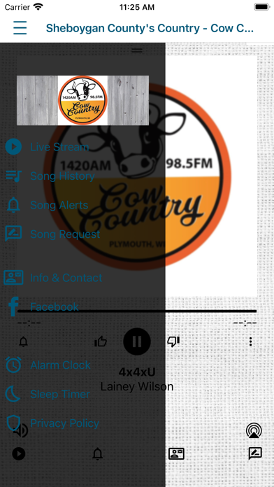 Cow Country Radio iPhone screenshot 2 - Entertainment app