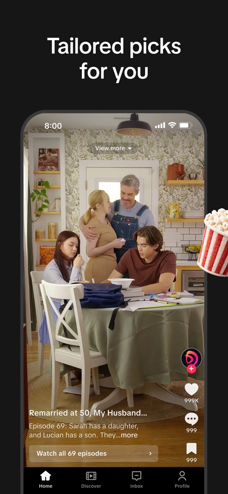 PineDrama - Les utilisateurs bénéficient de recommandations sur mesure, présentées en format vertical pour une immersion totale, et peuvent interagir en temps réel avec la communauté.