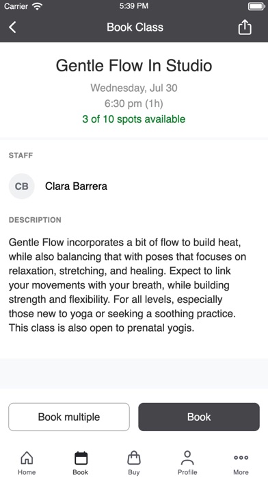 Spiritual Heart Yoga Center iPhone screenshot 3 - Health & Fitness app