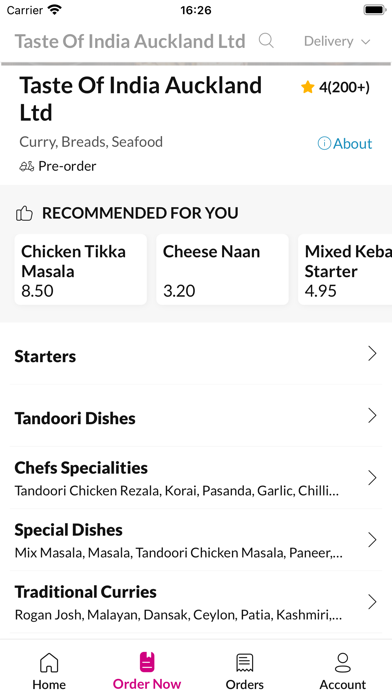 Taste Of India Auckland Ltd Screenshot