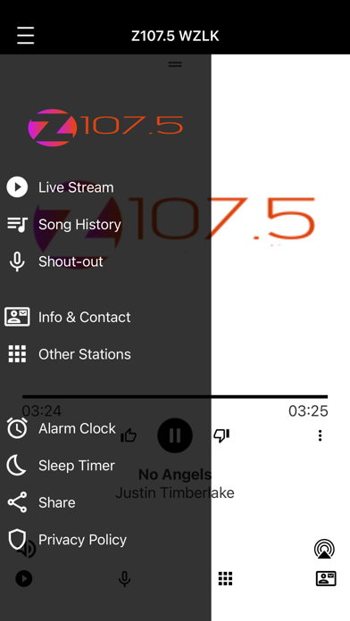 Z107.5 WZLK Screenshot