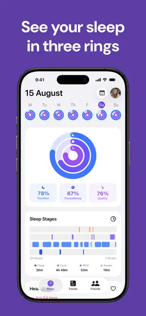Sleep Rings & Trends: SleepKit screenshot 1
