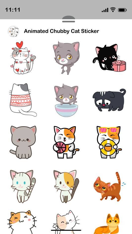 #2. Animated Chubby Cat Stickers (iOS) 由: Aman Kumar