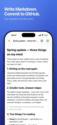 Draftline - Markdown Editor Screenshot 1 of 5