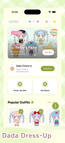 Dada Dress-Up - Girl stickers iPhone screenshot