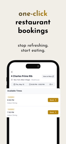 Tably Reservations iPhone screenshot