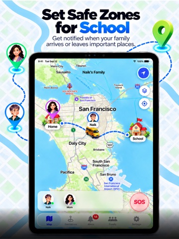 Family GPS Tracker and Locator iPad screenshot