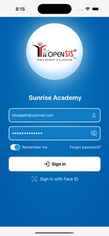 openSIS SaaS Mobile Connect screenshot