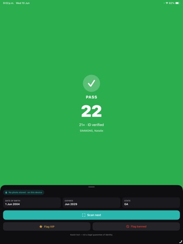 Verigate: ID Scanner & Age iPad screenshot