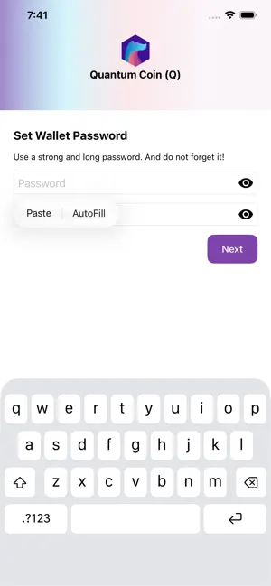 QuantumCoin Wallet screenshot 1