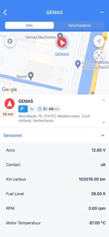 Gemas Tracking screenshot
