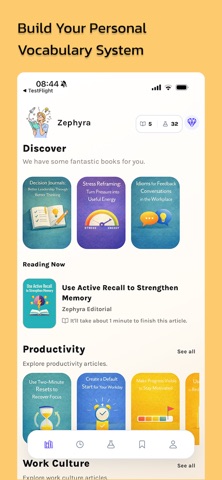 Zephyra: English Reading App screenshot