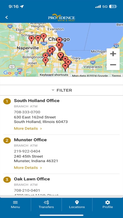 Providence Bank & Trust Screenshot