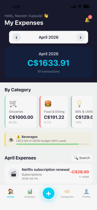 Expense Tracker - BudgetPal Screenshot 2 of 8