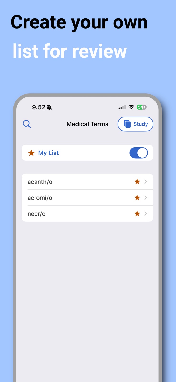 My Medical Terms iphone screenshot 4