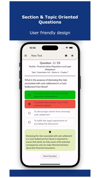 Financial Adviser Exam Test Screenshot
