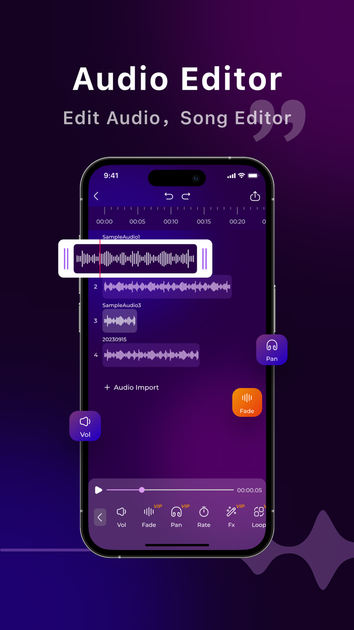 Editor de Áudio Cortar Música