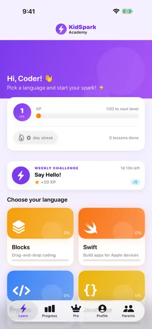 KidSpark Code Academy screenshot 1