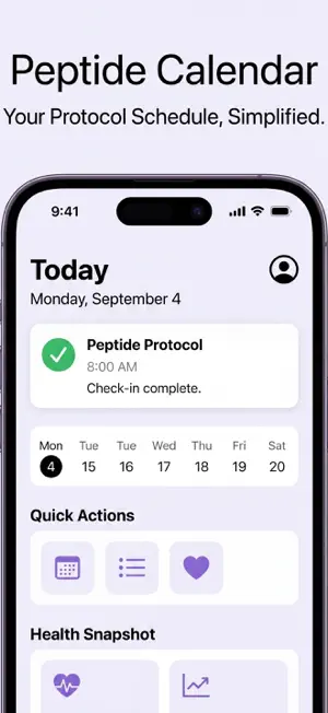 Peptide Calendar screenshot 1
