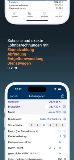 Screenshot von ILohn+Kredit Pro 2025 auf dem iPhone 4