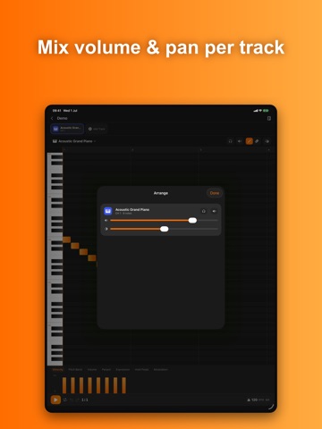 MIDI Editor• iPad screenshot